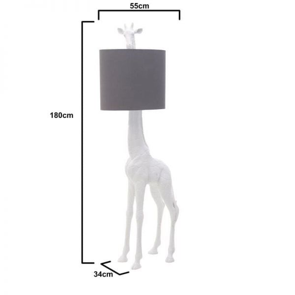 Lampadar girafa polirasina Alb