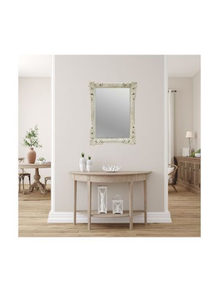 Oglinda alb antichizat 79x110cm